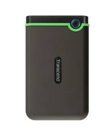 Внешний жесткий диск 2TB Transcend StoreJet 25M3S, 2.5", USB 3.0, резиновый противоударный, тонкий, Стальной Серый