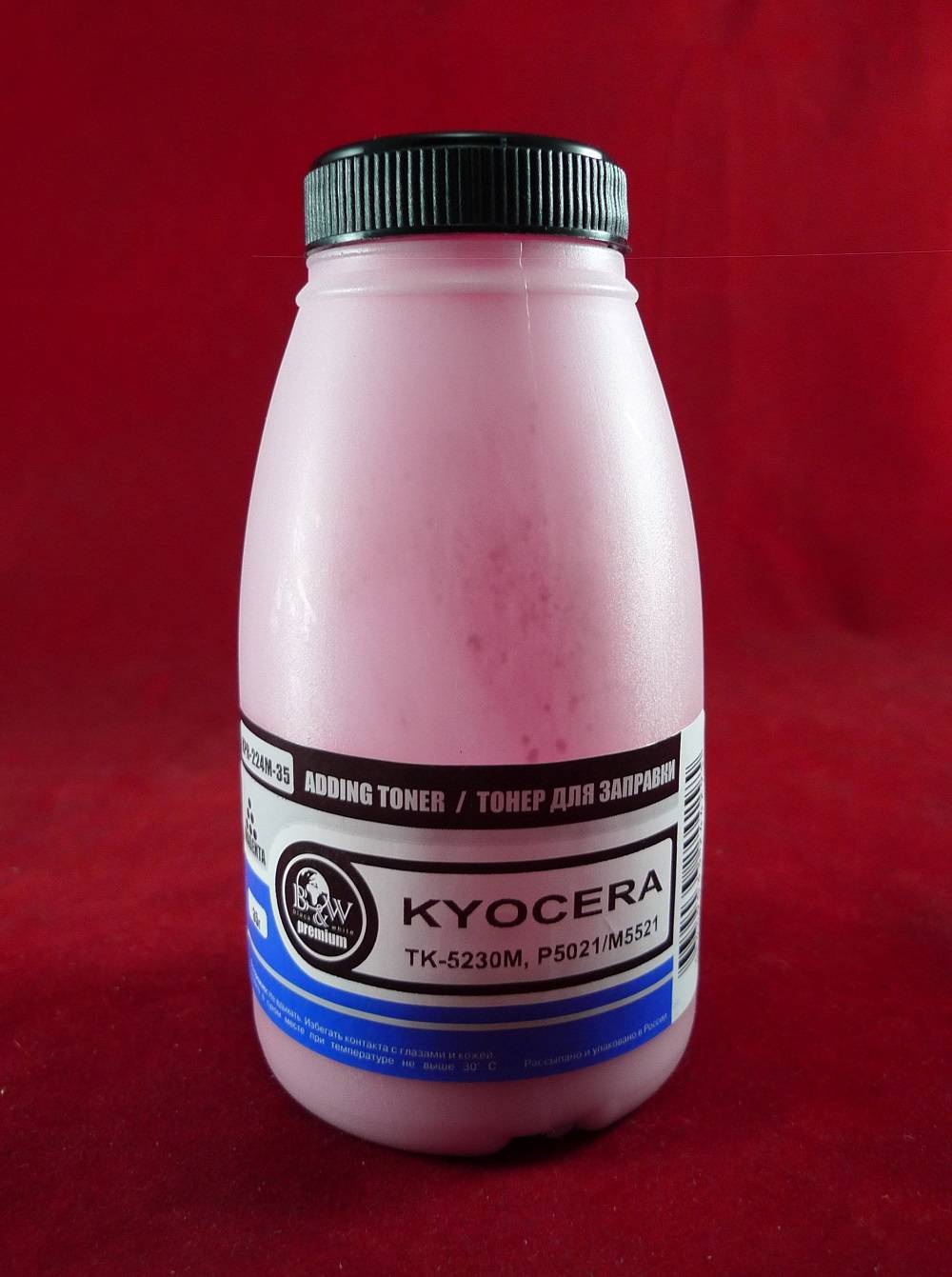 Тонер для Kyocera TK-5230M, P5021/M5521 Magenta (фл. 35г) 2.2K B&W Premium фас.Россия