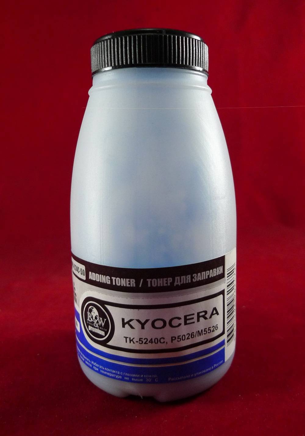 Тонер для Kyocera TK-5240C, P5026/M5526 Cyan (фл. 50г) 3K B&W Premium фас.Россия