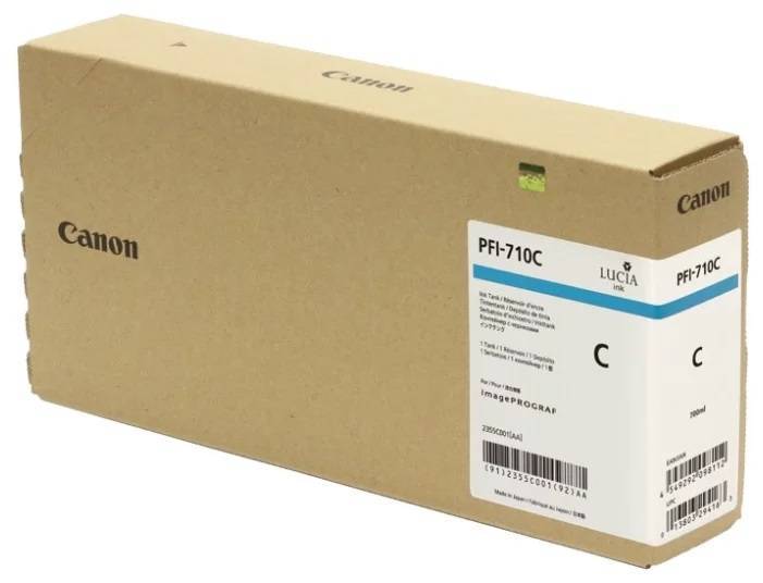 Картридж CANON PFI-710 C голубой,  700 мл