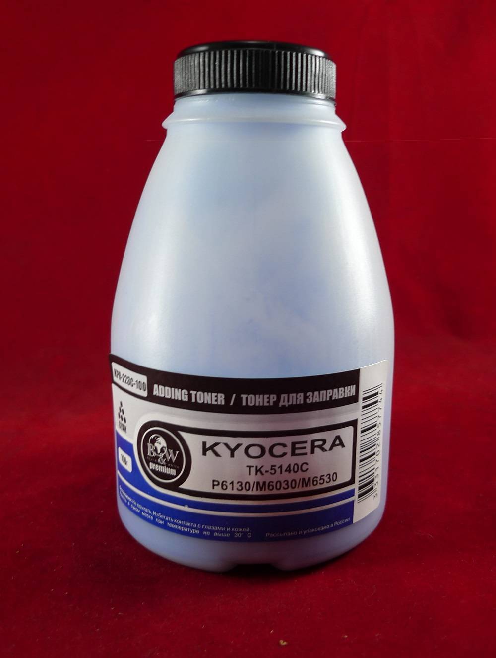Тонер для Kyocera TK-5140C, P6130/M6030/M6530 Cyan (фл. 100г) 5K B&W Premium