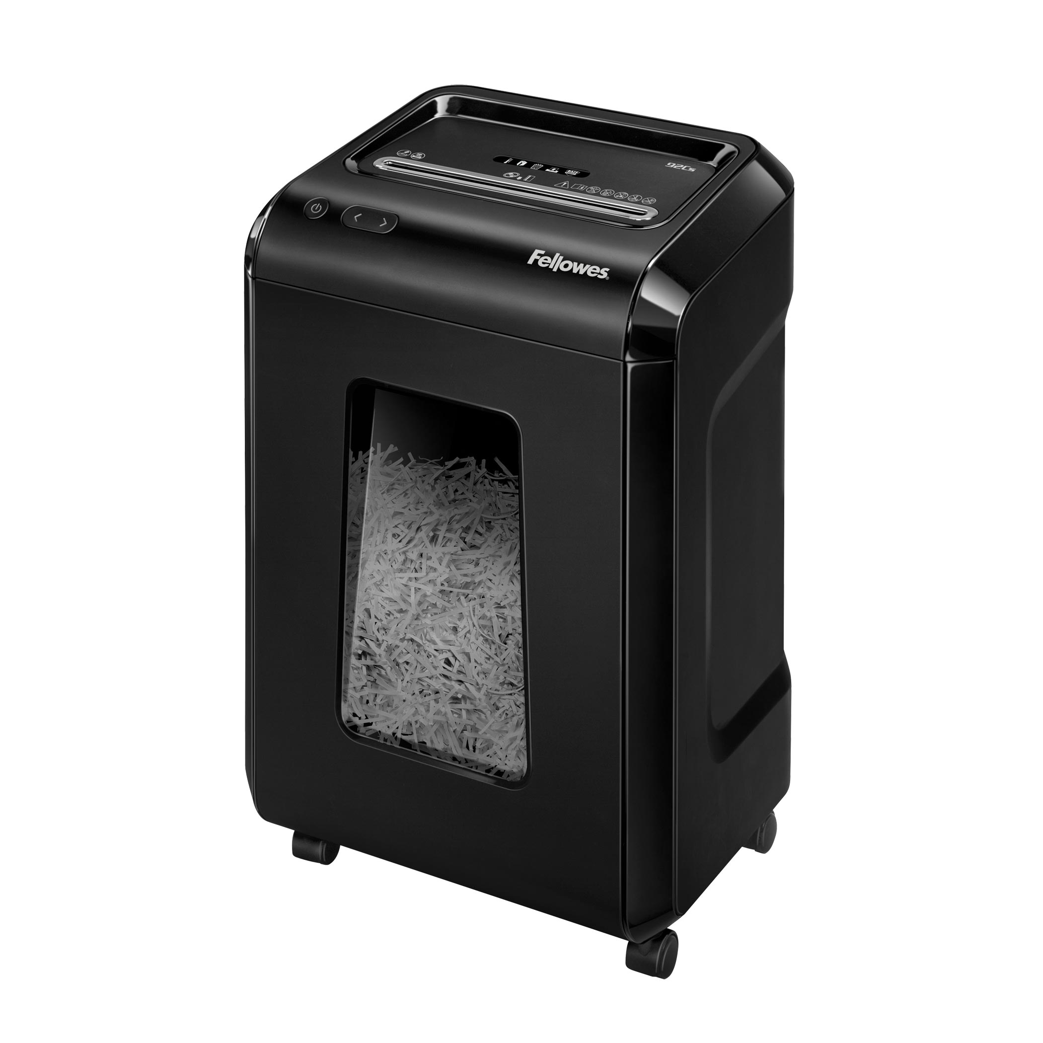 Fellowes® Шредер Powershred 92Cs, DIN P-4, 4х38 мм, 18 лст., 25 лтр., SafeSense™