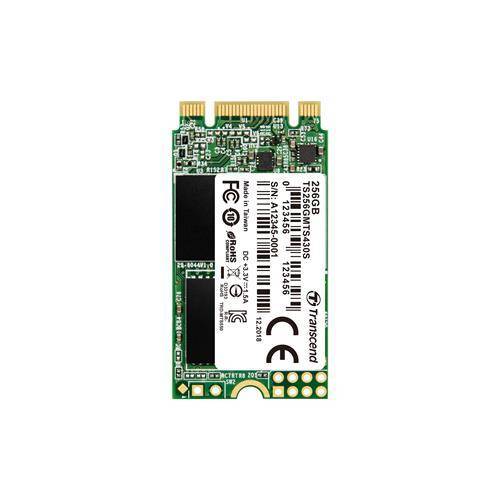 Твердотельный диск 256GB Transcend MTS430, M.2 2242, SATA, 3D TLC, with DRAM [R/W - 530/400 MB/s]