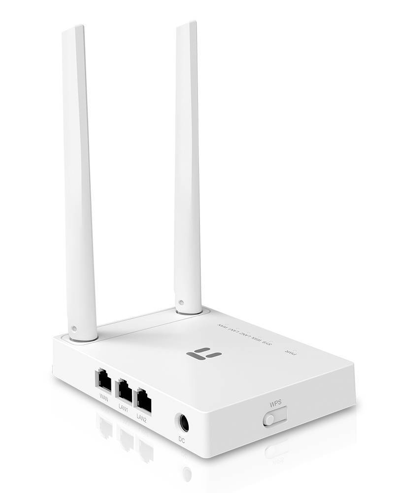 Netis W1 Wi-Fi роутер N300, 2,4 ГГц, до 300 Мбит/с, WAN 1х100 Мбит/с, LAN 2x100 Мбит/с, 2x5дБи внешние антенны, белый