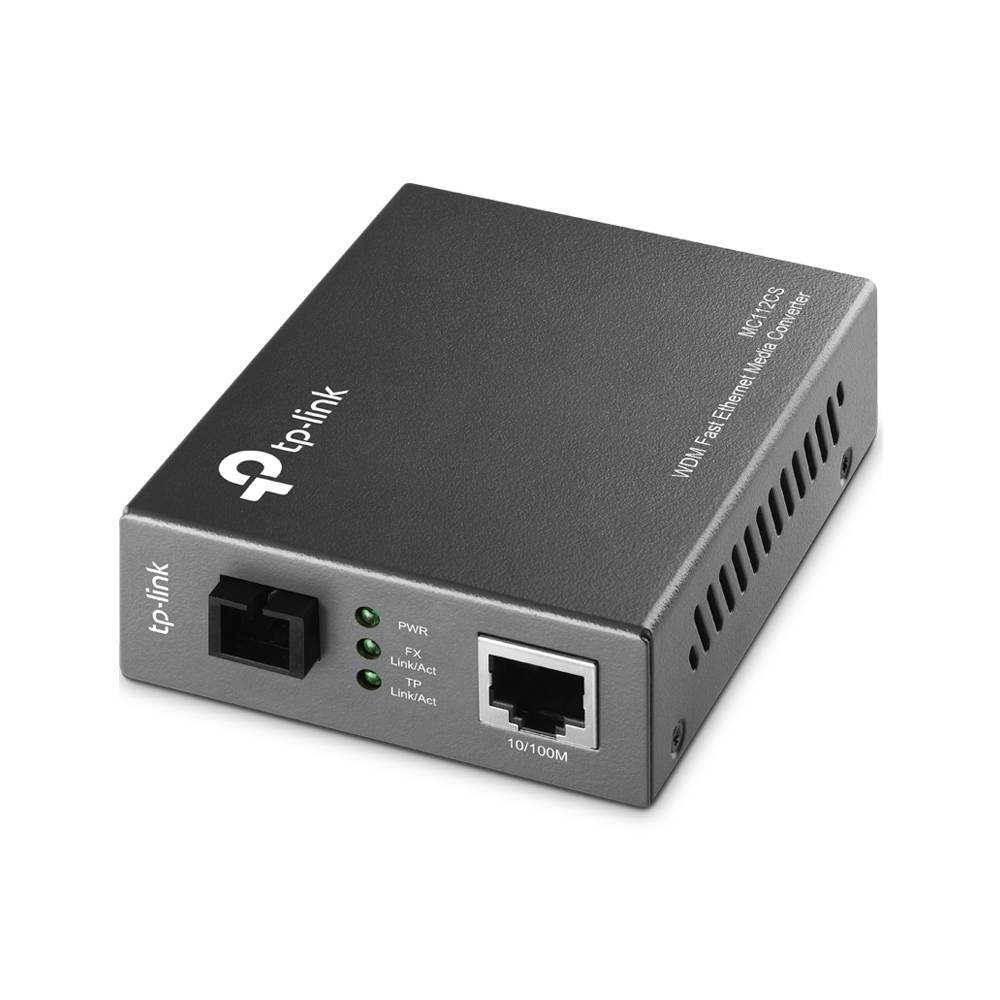 TP-Link MC112CS Одномодовый двунаправленный оптический медиаконвертер WDM с разъёмом SC 100 Мбит/с