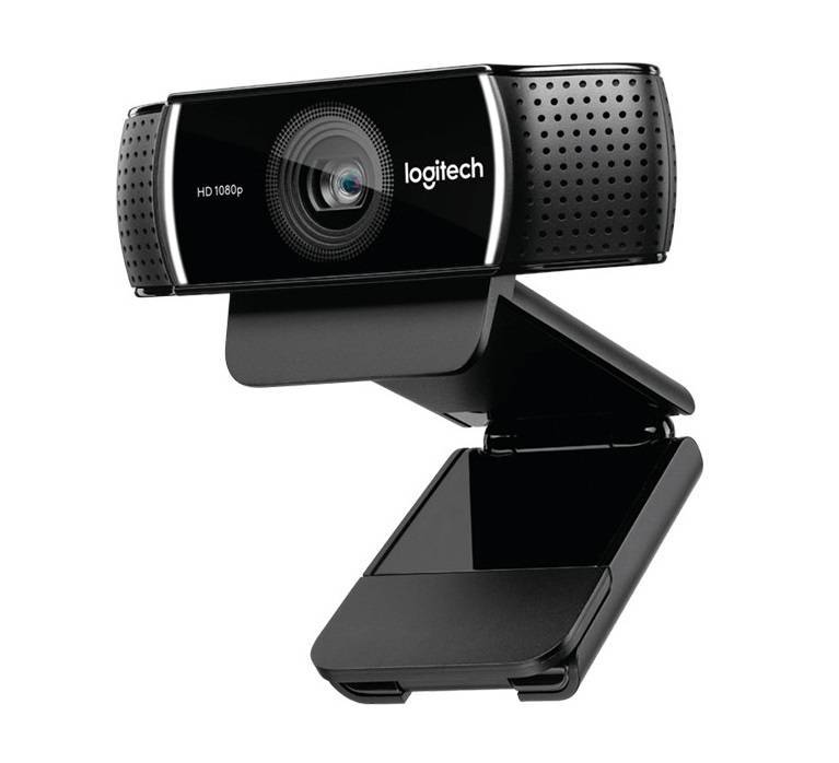 Logitech Веб-камера C922 Pro Stream, Full HD, 1920 х 1080, 30 кад/сек, автофокус, угол обзора 78°, USB2.0, 1.5 м, чёрный