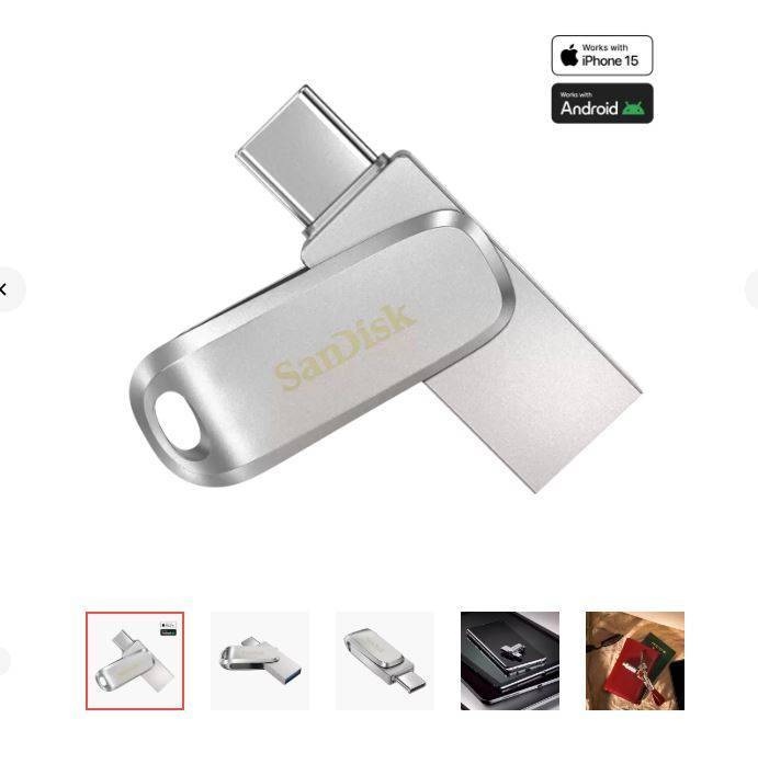 Флеш накопитель 128GB SanDisk Ultra Dual Drive Luxe, USB 3.1 - USB Type-C