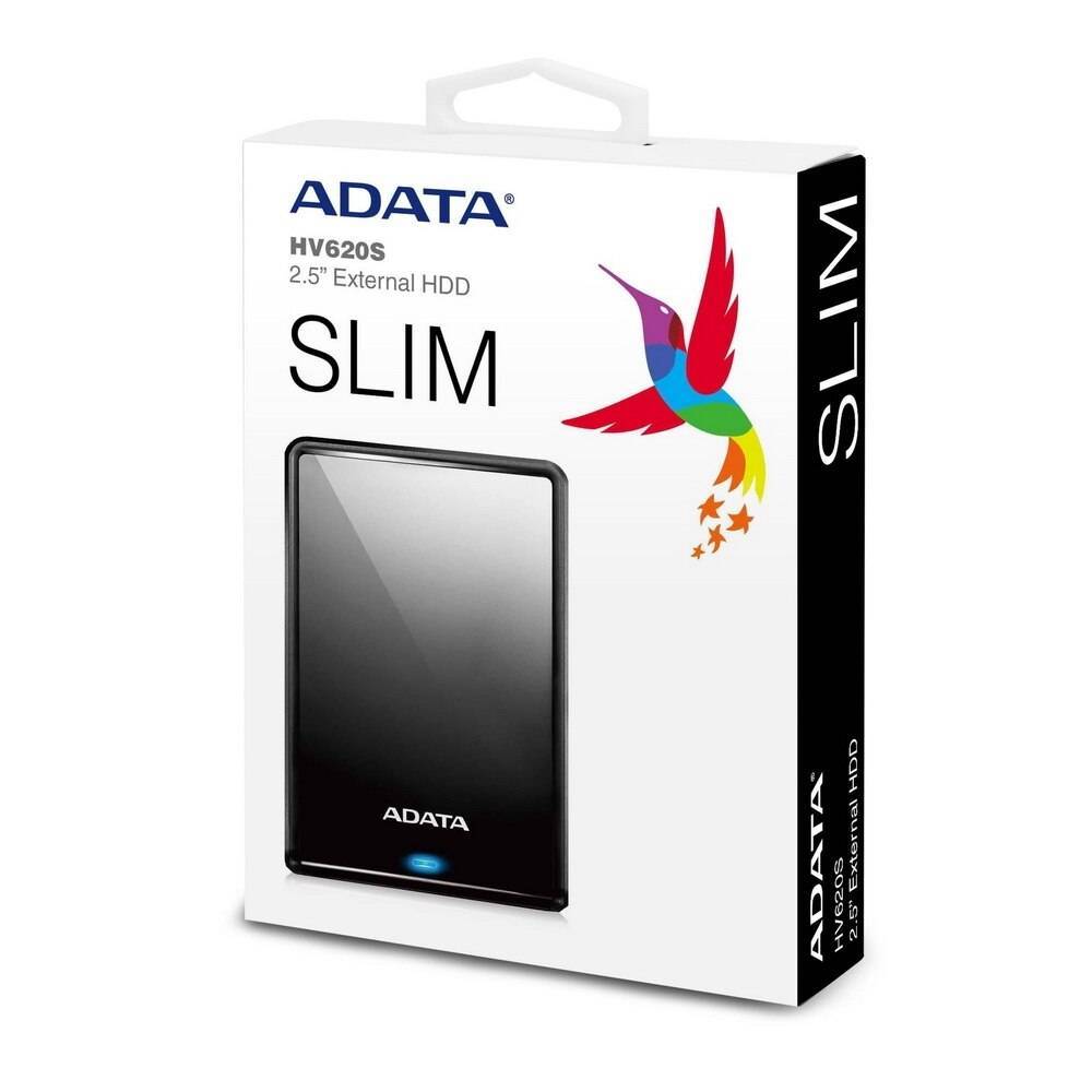 Внешний жесткий диск 2TB A-DATA HV620S, 2,5" , USB 3.2, Slim, черный