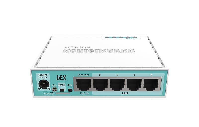 MikroTik RB750Gr3 Маршрутизатор hEX, 5 портов, WAN/LAN 5x1000 Мбит/с, USB 2.0 x1, IPv6, Passive PoE