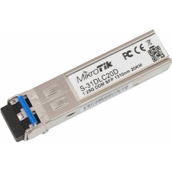 MikroTik S-31DLC20D Трансивер 1.25G с длиной волны 1310nm и двумя разъемами LC