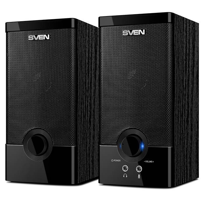 SVEN SPS-603, чёрный, акустическая система 2.0, USB, мощность 2x3 Вт(RMS)