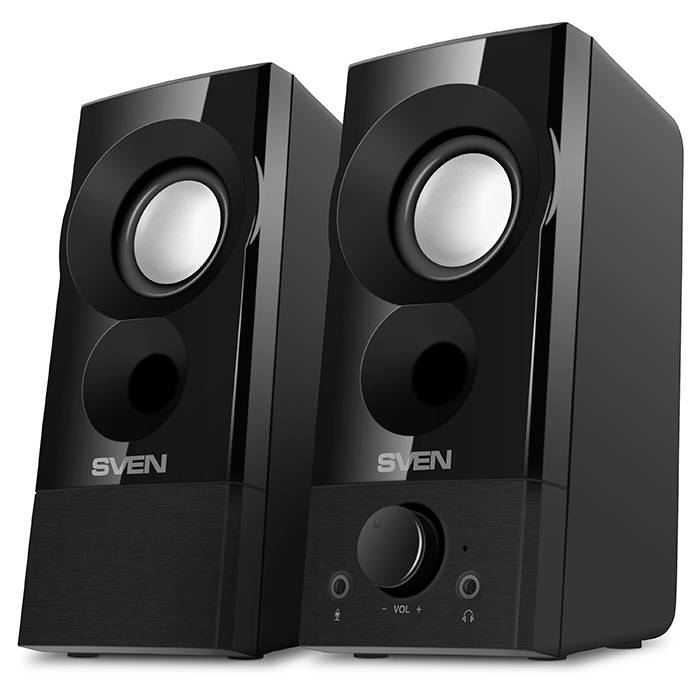 SVEN 357, чёрный, USB, акустическая система 2.0, мощность 2x3 Вт(RMS)  2