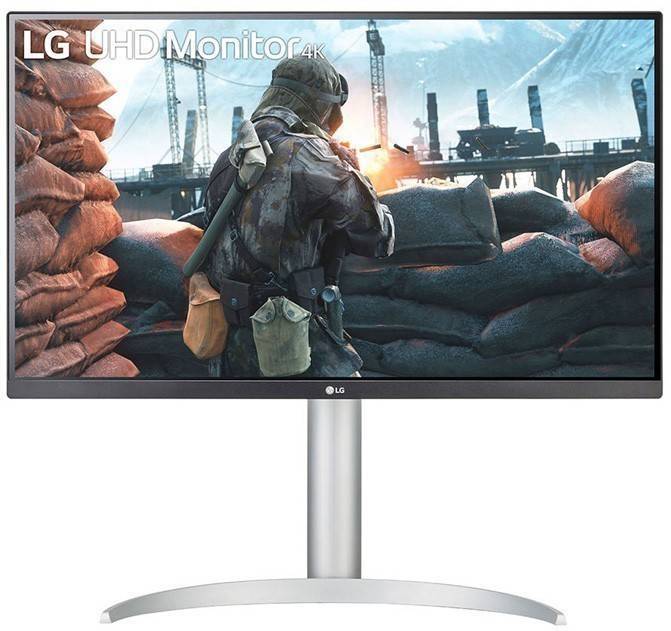 МОНИТОР 27" LG 27UP650-W Silver-White с поворотом экрана (IPS, 3840x2160, 5 ms,60Hz, 178°/178°, 400 cd/m, 1200:1, +2хHDM