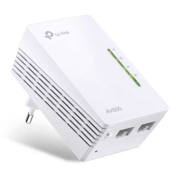 TP-Link TL-WPA4220 Адаптер Powerline AV600 с Wi-Fi N300, до 300 Мбит/с на 2,4 ГГц, Powerline до 600 Мбит/с