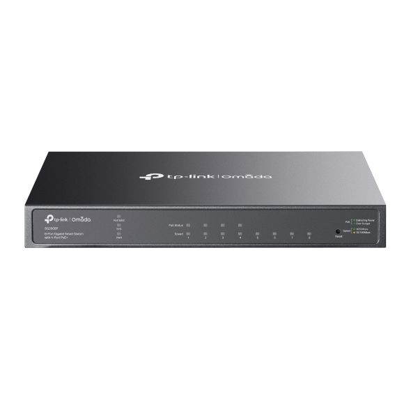 TP-Link SG2008P Omada 8‑портовый гигабитный управляемый коммутатор Smart с 4 портами PoE+