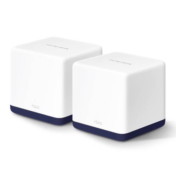 Mercusys Halo H50G(2-pack) Mesh Wi-Fi система AC1900, до 600 Мбит/с на 2,4 ГГц + до 1300 Мбит/с на 5 ГГц, комплект 2 шт