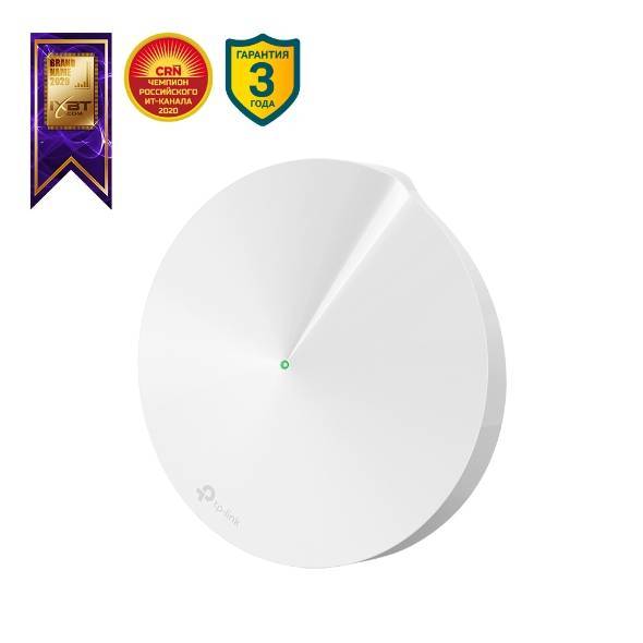 TP-Link Deco M5(1-Pack) Mesh Wi-Fi модуль AC1300, до 400 Мбит/с на 2,4 ГГц + до 867 Мбит/с на 5 ГГц, WAN/LAN 2x1Гбит/с