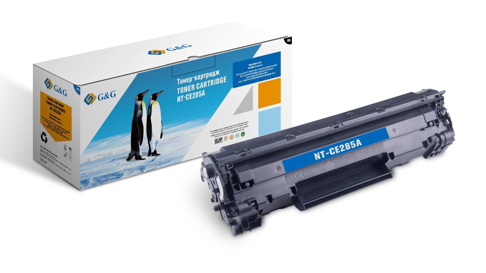 Картридж G&G, аналог HP CE285A/ Canon 725 1.6k с чипом
