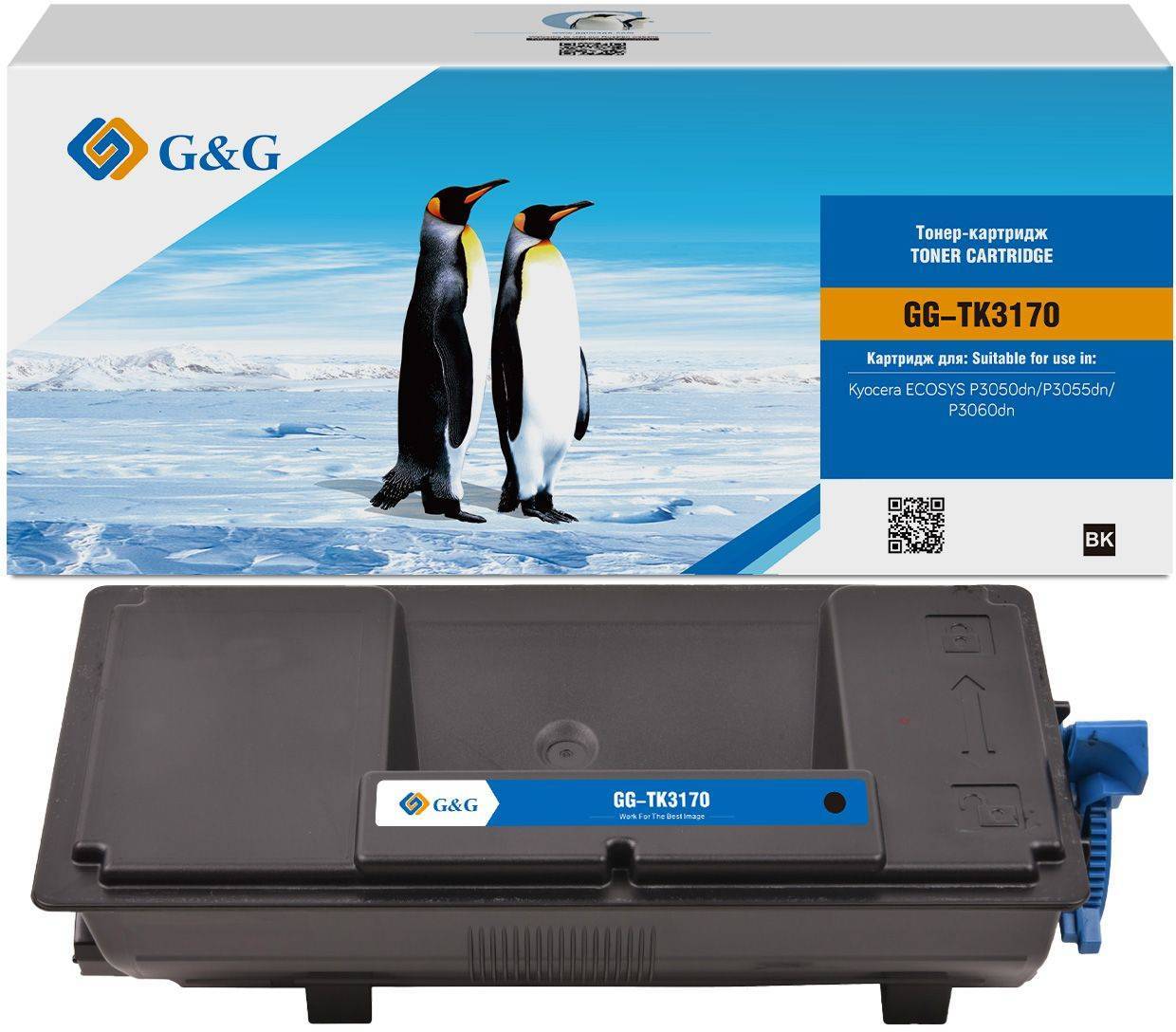 Тонер-картридж G&G, аналог Kyocera TK-3170 15.5k с чипом