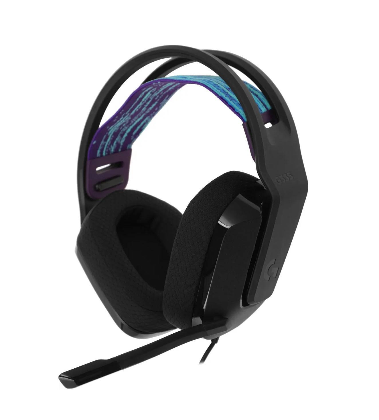 Logitech Гарнитура игровая G335, для компьютера и игровых консолей, шумоподавление, 1x3.5 мм, кабель 2 м, чёрный.