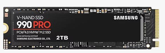 Твердотельный диск 2TB Samsung 990 PRO, M.2, PCI-E 4.0 x4, TLC 3D NAND [R/W - 7450/6900 MB/s]