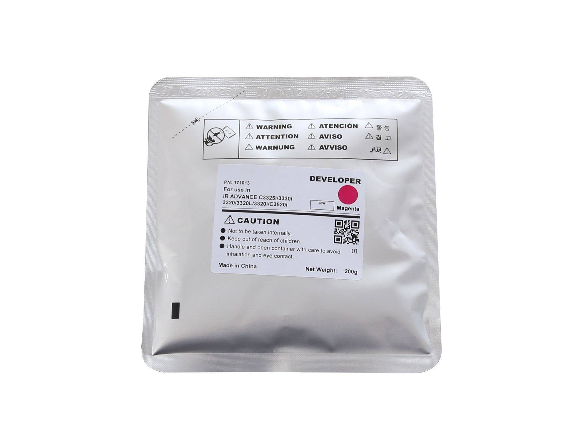 Девелопер для CANON iR ADVANCE C3320/3325i/3330/3525i/3530i Magenta, 200г, 240000 стр. (FM1-B265-Dev) CET