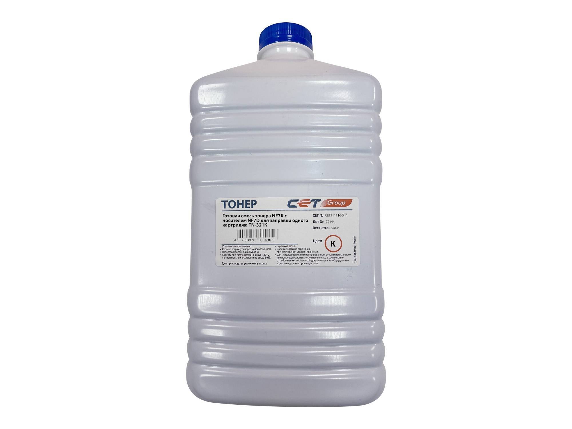 Тонер + носитель для KONICA MINOLTA Bizhub 224e/C224/284/364 Black (NF7K + NF7D) 544г/бут. (TN-321/322 ) (Japan) CET