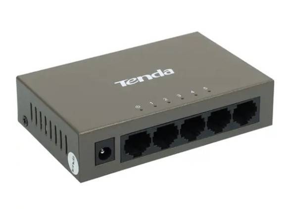 Tenda TEF1005D Коммутатор неуправляемый, 5 портов, 5x100 Мбит/с, настольный, металлический корпус