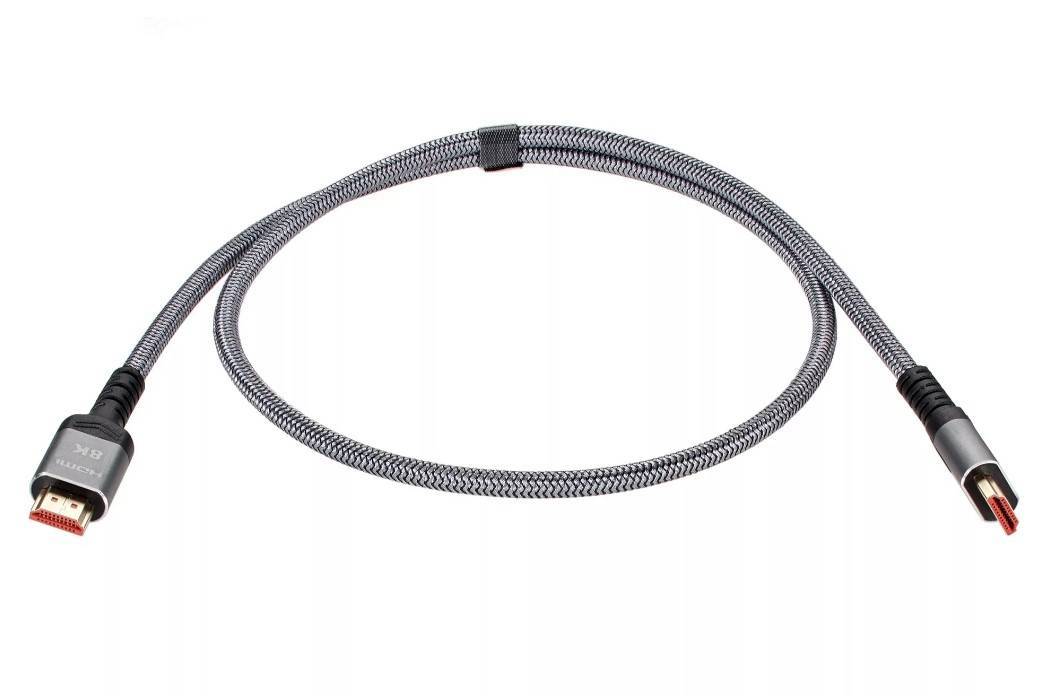 Кабель HDMI 19M/M,ver. 2.1 8KX60Hz (Econom) оплетка 1m iOpen <ACG859A-1.0>