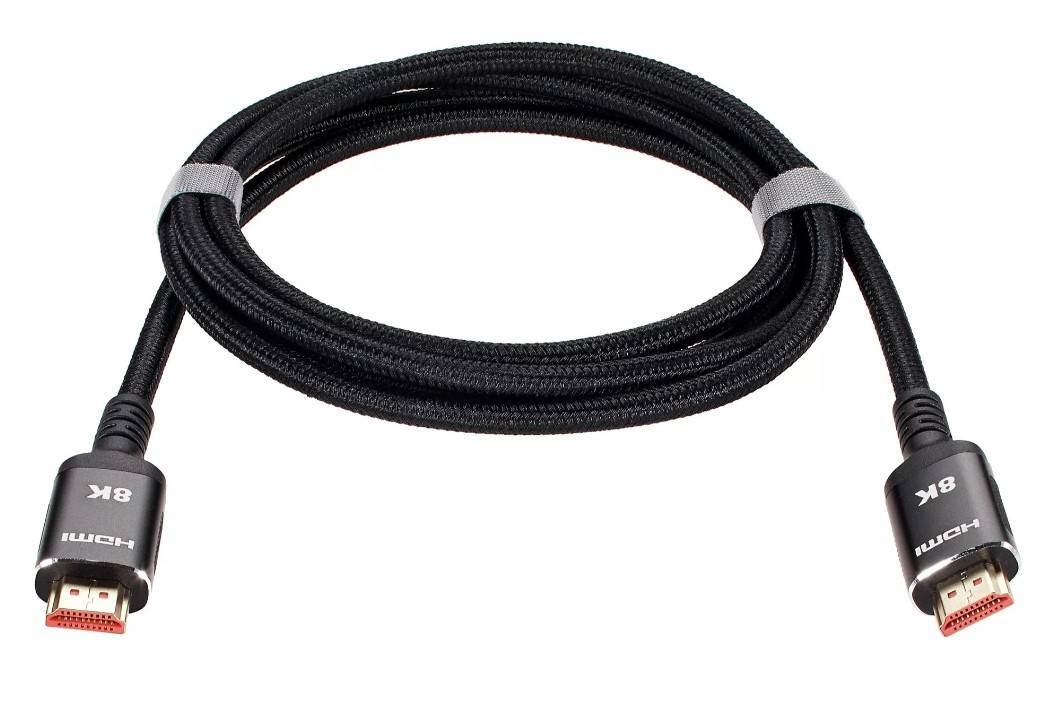 Кабель HDMI 19M/M,ver. 2.1 8KX60Hz (Econom) оплетка 2m iOpen <ACG859B-2.0>