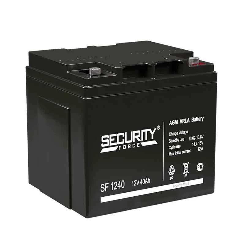 Аккумуляторная батарея Delta (Security Force SF) SF 1240 12В/40Ач, клемма Болт М6 (197х165х170мм (170мм); кг; Срок служб