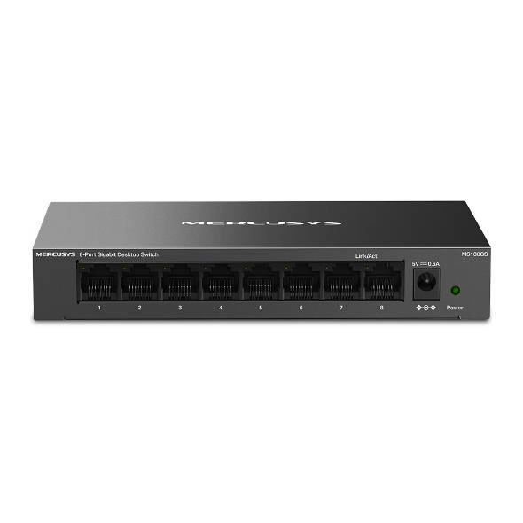 Mercusys MS108GS 8-портовый гигабитный настольный коммутатор, неуправляемый, стальной