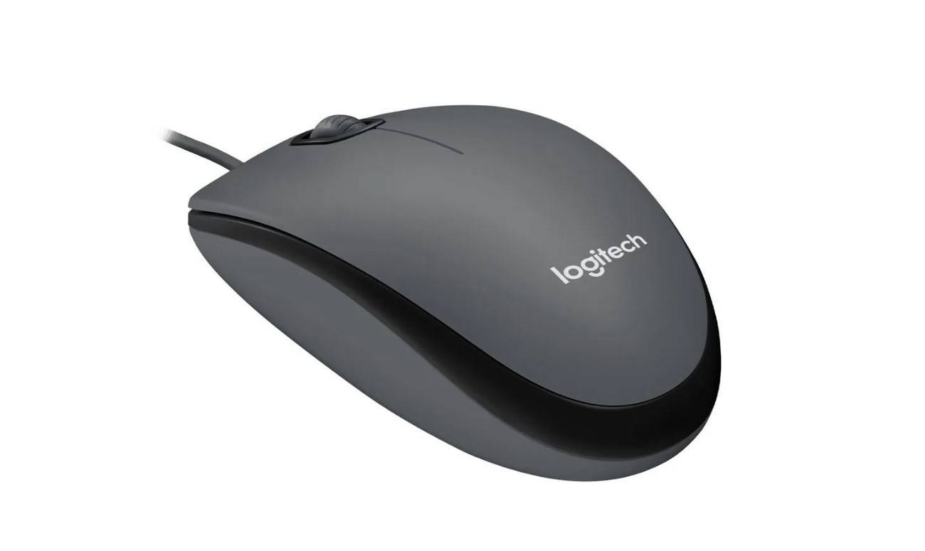 Logitech  M90 Мышь проводная, оптическая, 1000 dpi, USB, кабель 1,8 м, темно-серый.