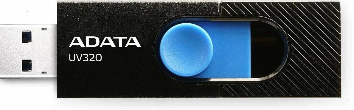 Флеш накопитель 32GB A-DATA UV320, USB 3.2, черный/голубой