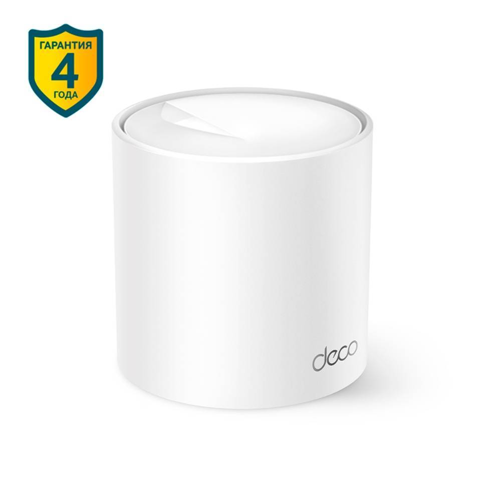 TP-Link Deco X10(1-pack) Домашняя Mesh Wi-Fi 6 система AX1500, до 300 Мбит/с на 2,4 ГГц + до 1201 Мбит/с на 5 ГГц