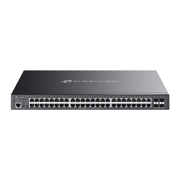 TP-Link SG3452XP Omada 48‑портовый гигабитный управляемый РоЕ-коммутатор уровня L2+ с 4 SFP+ слотами 10G