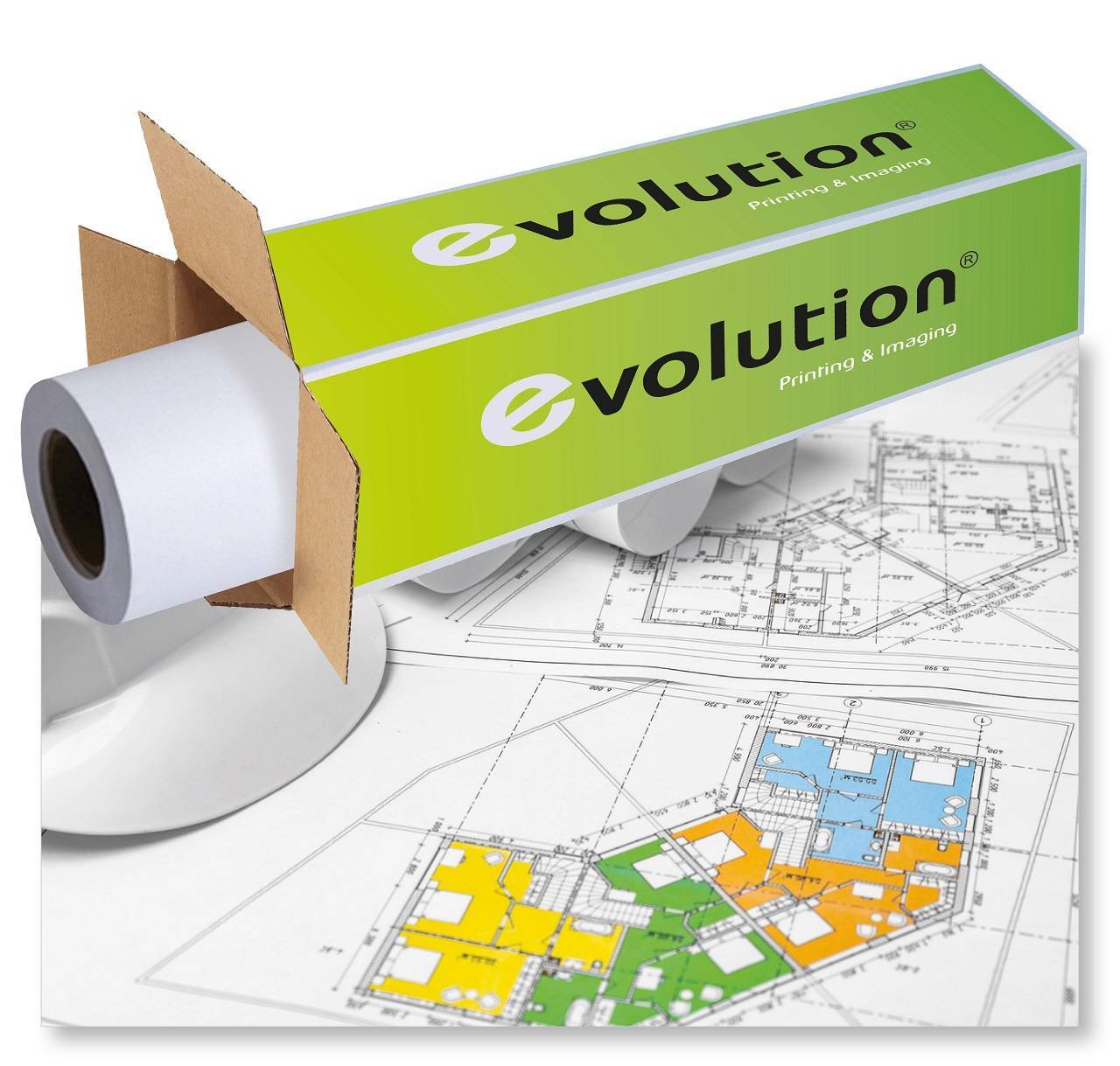 Бумага EVOLUTION  XES Premium EXTRA Paper 80gr 0.841x175 м  втулка 3" / 76мм  (ex.003R93240) кратн. 2