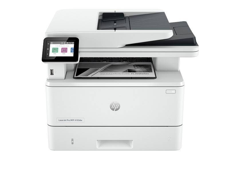 МФУ лазерное HP LaserJet Pro 4103dw А4/чб/40стр/дуплекс/Ethernet/Wi-Fi/2.7" экран/АПД