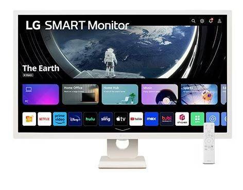 МОНИТОР 32" LG 32SR50F-W White (IPS, 1920x1080, 5 ms, 178°/178°, 250 cd/m, 1200:1, +2xHDMI 2.1, +2xUSB, +MM, +WiFi)