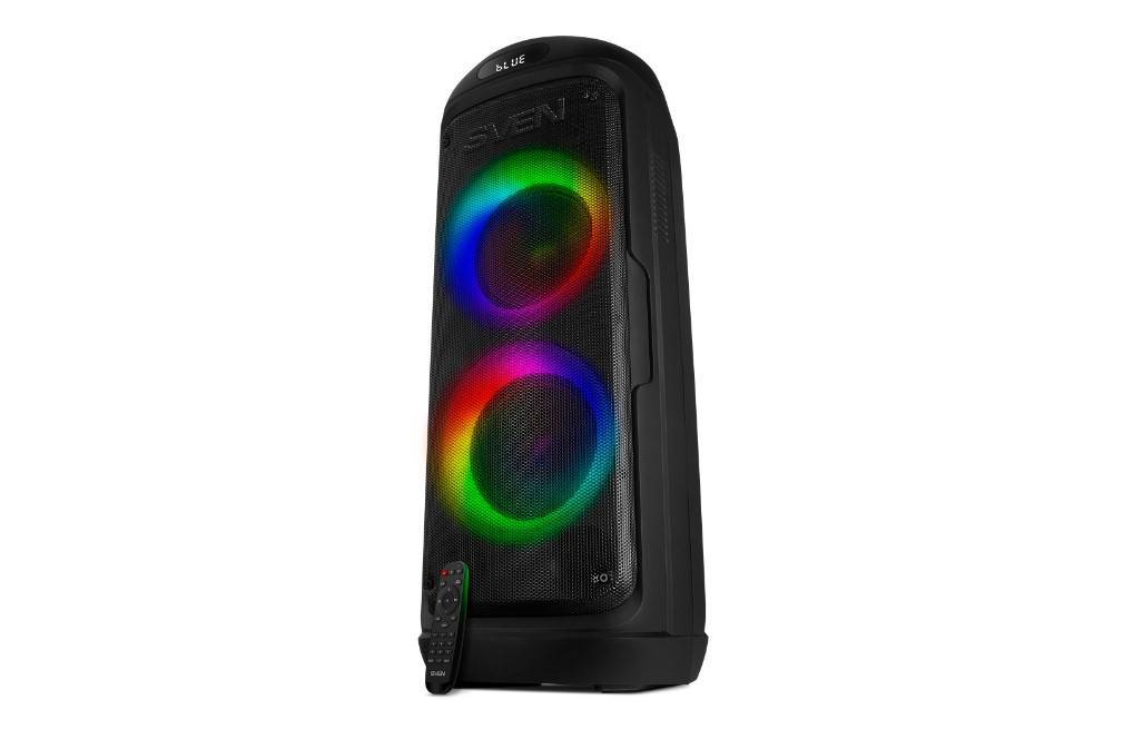 SVEN PS-770, черный (100 Вт, TWS, Bluetooth, FM, USB, microSD, LED-дисплей, 4400мА*ч)