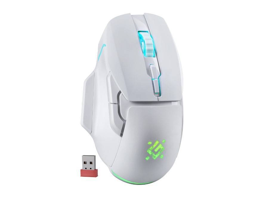 Defender Игровая мышь беспроводная Stix GM-009 белая,7кнопок,3200dpi,500мАч