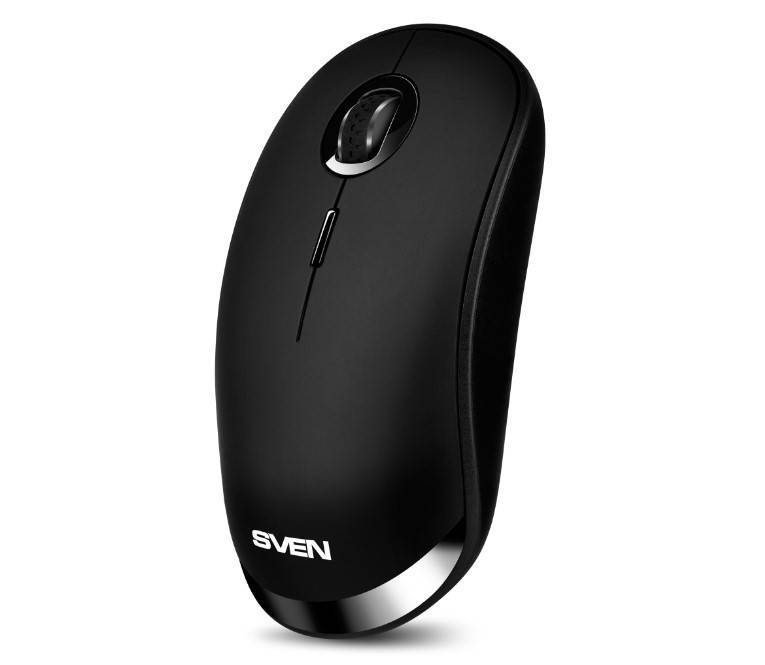 SVEN Мышь беспроводная RX-570SW чрн. (2.4GHz, BT, бесш. кл., АКБ,  3+1кл., ST, 800-1600DPI, блист.)  2