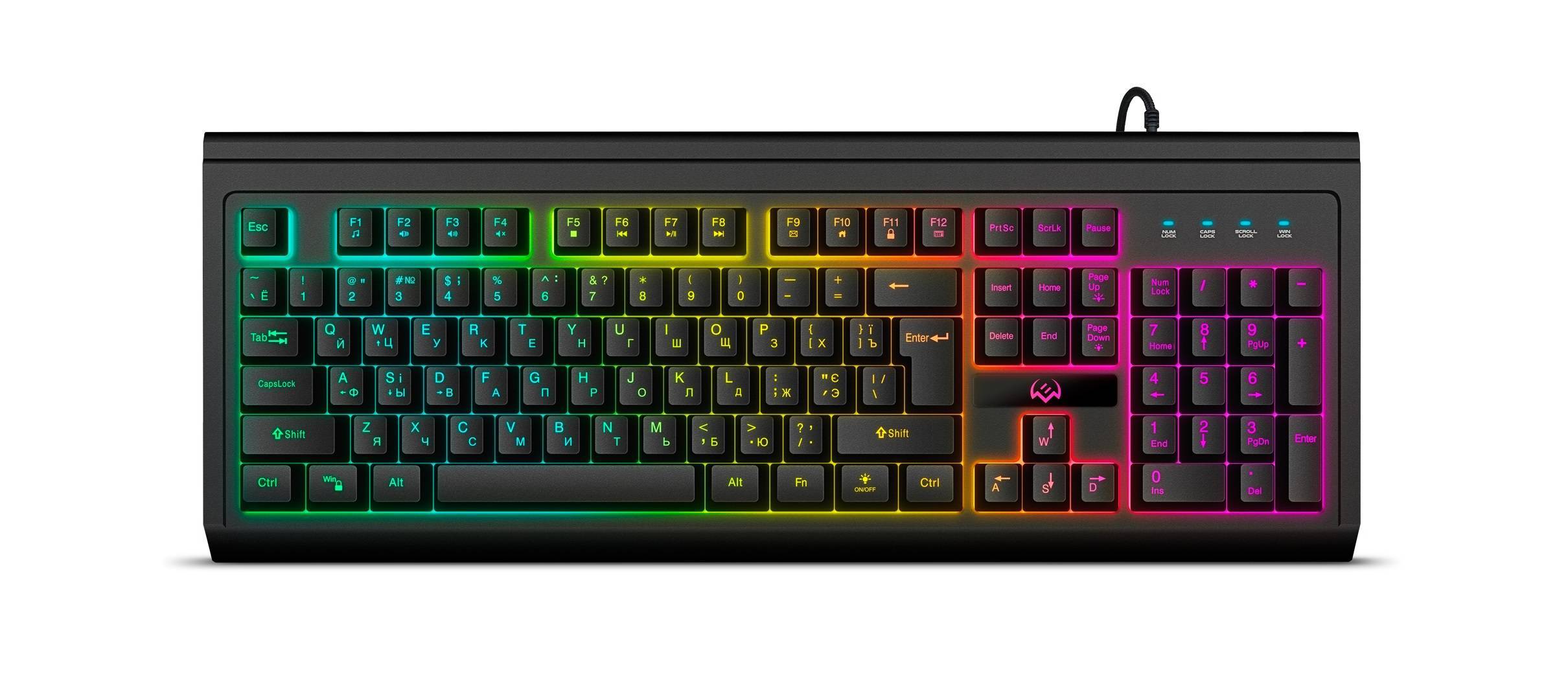 SVEN Клавиатура проводная игровая KB-G8400 (104кл, ПО, RGB-подсветка)  2
