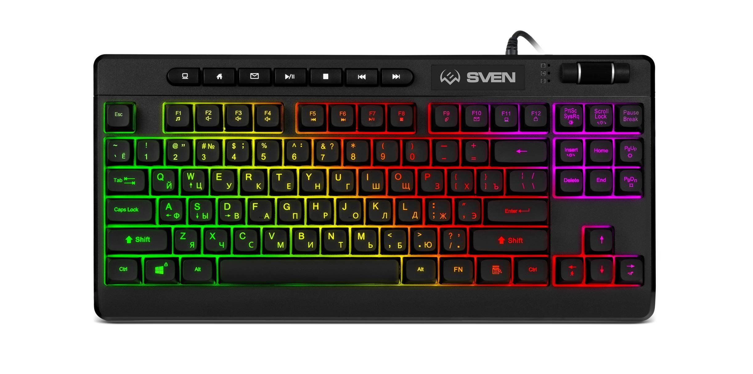 SVEN Клавиатура проводная игровая KB-G8200 (95кл, ПО, RGB-подсветка)  2