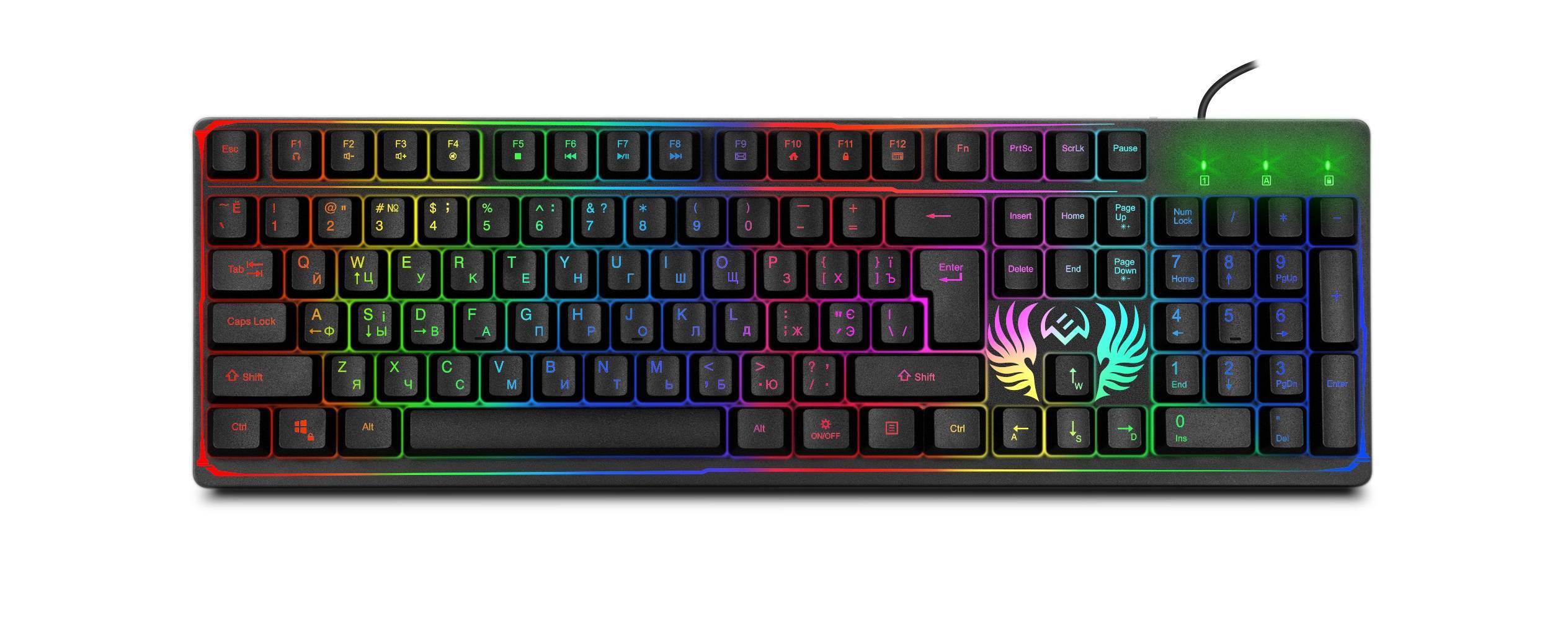 SVEN Клавиатура проводная игровая KB-G8000 (105кл., 20 Fn функций, подсветка)