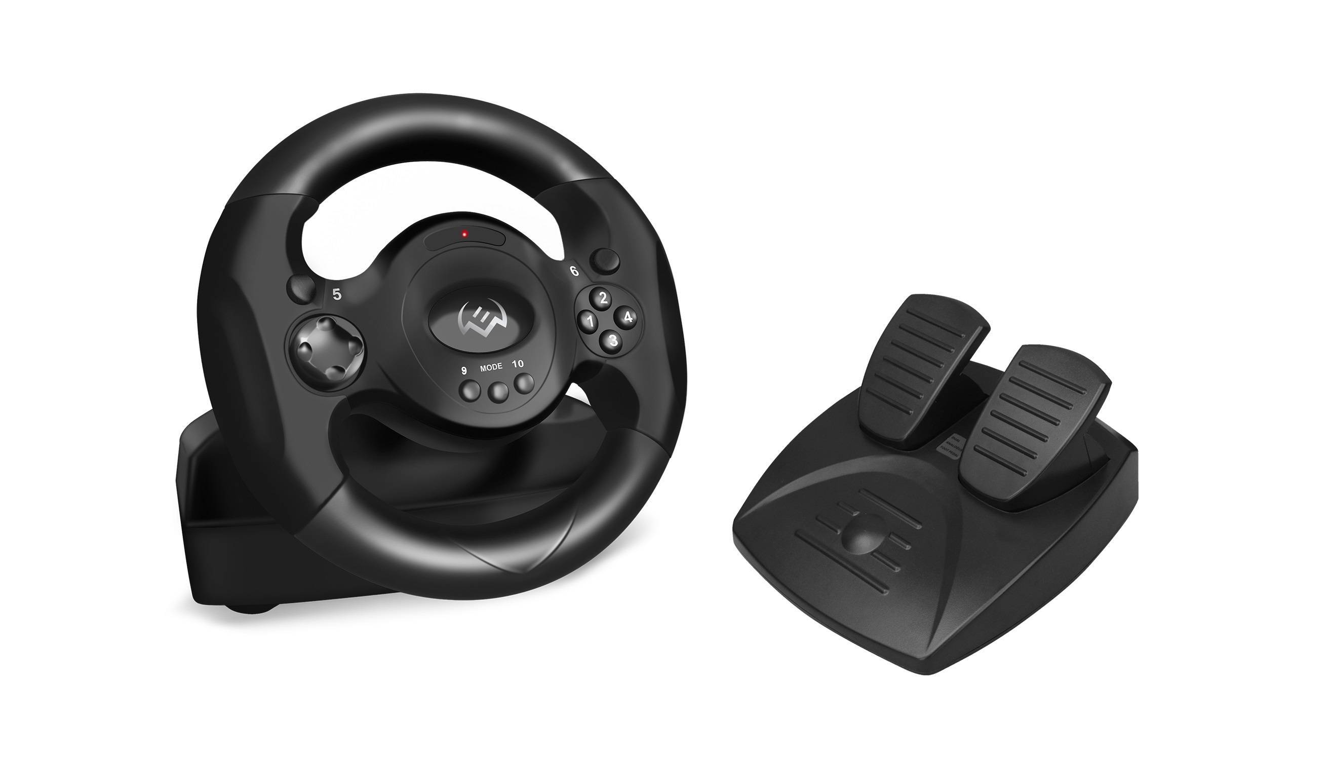 SVEN Руль GC-W300 (педали, вибро, лепестки, D-pad, 10 кл, резин. вставки, PC)