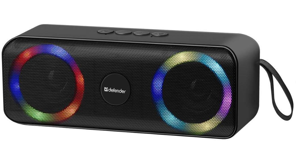 Defender Портативная колонка Q1 10Вт, Light/BT/FM/USB/TF/AUX