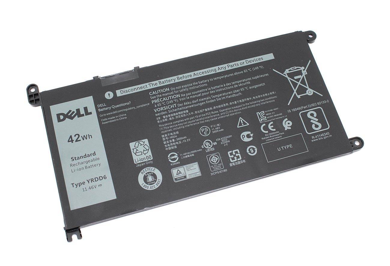 Батарея для Dell Inspiron 14-3000/5000/ 15-3000/5000/ 17-3000 (YRDD6/VM732) 11.4V 42Wh