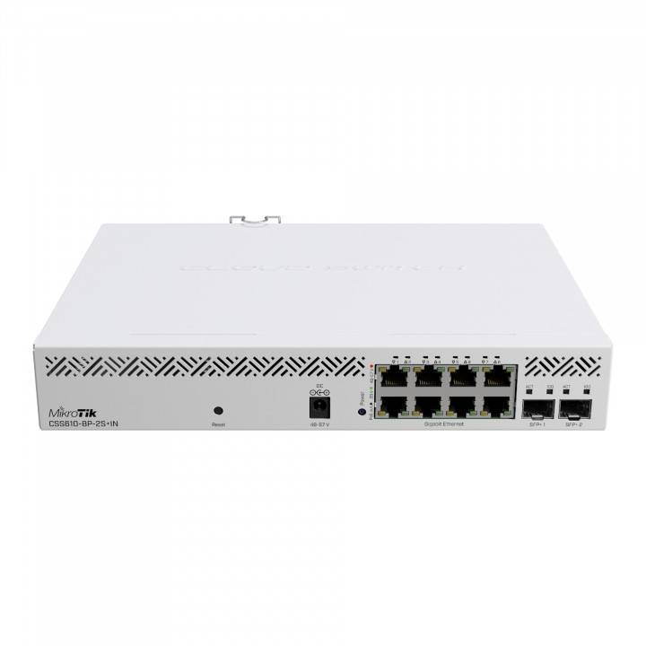MikroTik CSS610-8P-2S+IN Коммутатор управляемый, 10 портов, 8x1 Гбит/с, SFP/uplink: SFP+ 2x10 Гбит/с, IP20