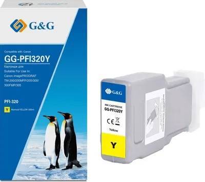 Картридж струйный G&G, аналог Canon 2893C001 желтый 300ml